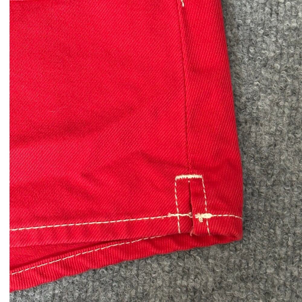 Levi’s Premium 80s Mom Shorts Size 26 Red Button Fly High Rise 4" Inseam - Picture 5 of 10
